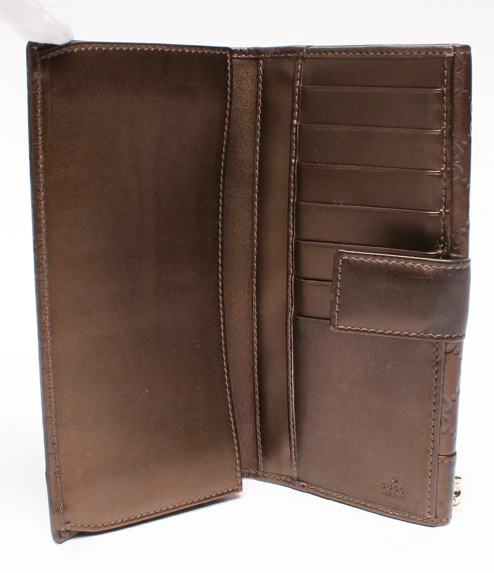 Gucci ssima fold Wallet Bi Long Black